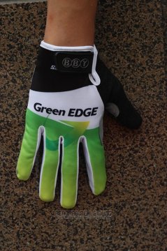 2014 GreenEDGE Langfingerhandschuhe Radfahren Grun