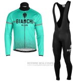 2019 Fahrradbekleidung Bianchi Milano Xd Blau Grau Trikot Langarm und Tragerhose