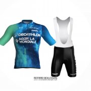 2024 Fahrradbekleidung Ag2r La Mondiale Tief Blau Trikot Kurzarm Und Tragerhose