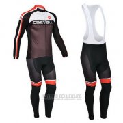 2013 Fahrradbekleidung Castelli Fuchsie Trikot Langarm und Tragerhose