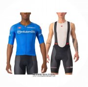 2024 Fahrradbekleidung Giro D'italia Blau Trikot Kurzarm Und Tragerhose