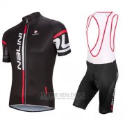 2016 Fahrradbekleidung Nalini Shwarz und Rot Trikot Kurzarm und Tragerhose