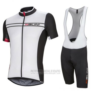 2016 Fahrradbekleidung Nalini Wei und Shwarz Trikot Kurzarm und Tragerhose