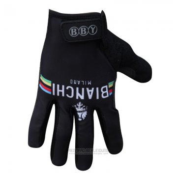 2014 Bianchi Langfingerhandschuhe Radfahren Shwarz