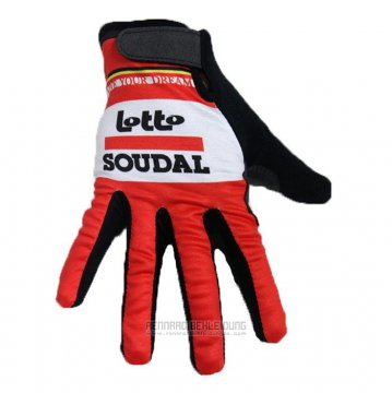 2020 Lotto Soudal Langfingerhandschuhe Radfahren Rot Wei