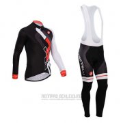 2014 Fahrradbekleidung Castelli Rot und Shwarz Trikot Langarm und Tragerhose