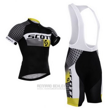 2015 Fahrradbekleidung Scott Wei und Shwarz Trikot Kurzarm und Tragerhose