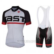 2016 Fahrradbekleidung Castelli Wei Trikot Kurzarm und Tragerhose