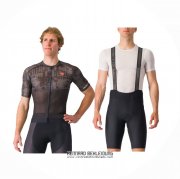 2024 Fahrradbekleidung Castelli Shwarz Trikot Kurzarm Und Tragerhose