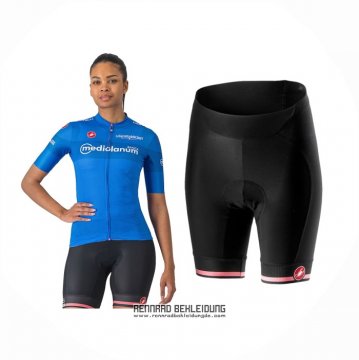 2024 Fahrradbekleidung Frau Giro D'italia Blau Trikot Kurzarm Und Tragerhose