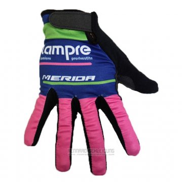 2020 Lampre Merida Langfingerhandschuhe Radfahren Rosa Blau