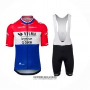 2024 Fahrradbekleidung Jumbo Visma Rot Wei Blau Trikot Kurzarm Und Tragerhose