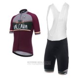 2017 Fahrradbekleidung Santini Valcava Fuchsie Trikot Kurzarm und Tragerhose