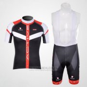 2012 Fahrradbekleidung Nalini Shwarz und Rot Trikot Kurzarm und Tragerhose