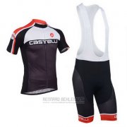 2013 Fahrradbekleidung Castelli Shwarz Trikot Kurzarm und Tragerhose