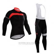 2015 Fahrradbekleidung Castelli Rot und Shwarz Trikot Langarm und Tragerhose