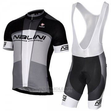 2017 Fahrradbekleidung Nalini Artico Grau und Shwarz Trikot Kurzarm und Tragerhose