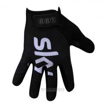 2014 Sky Langfingerhandschuhe Radfahren Shwarz