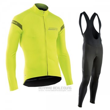 2017 Fahrradbekleidung Northwave Ml Gelb Trikot Langarm und Tragerhose