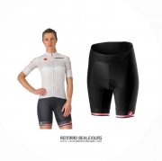 2024 Fahrradbekleidung Frau Giro d'Italia Wei Trikot Kurzarm Und Tragerhose