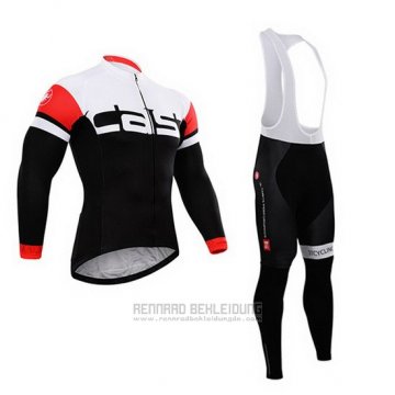 2015 Fahrradbekleidung Castelli Tief Wei und Shwarz Trikot Langarm und Tragerhose