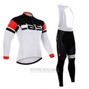 2015 Fahrradbekleidung Castelli Shwarz und Wei Trikot Langarm und Tragerhose