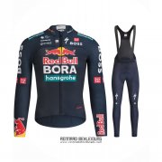 2024 Fahrradbekleidung Bora-Hansgrone Blau Trikot Langarm Und Tragerhose