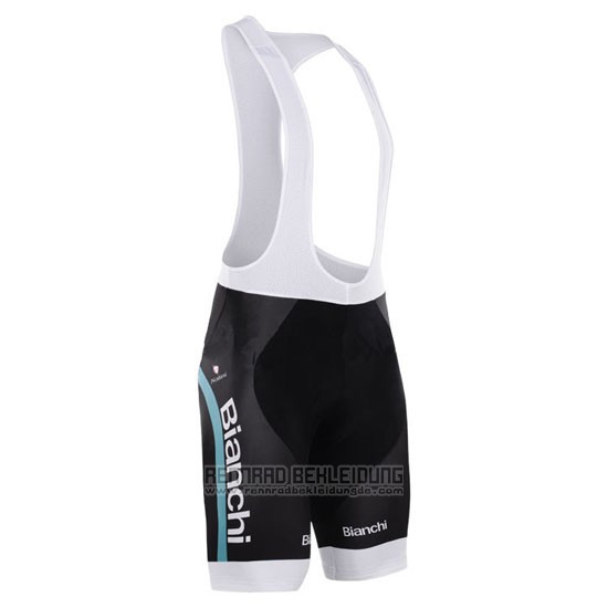 2015 Fahrradbekleidung Bardiani Shwarz und Blau Trikot Kurzarm und Tragerhose