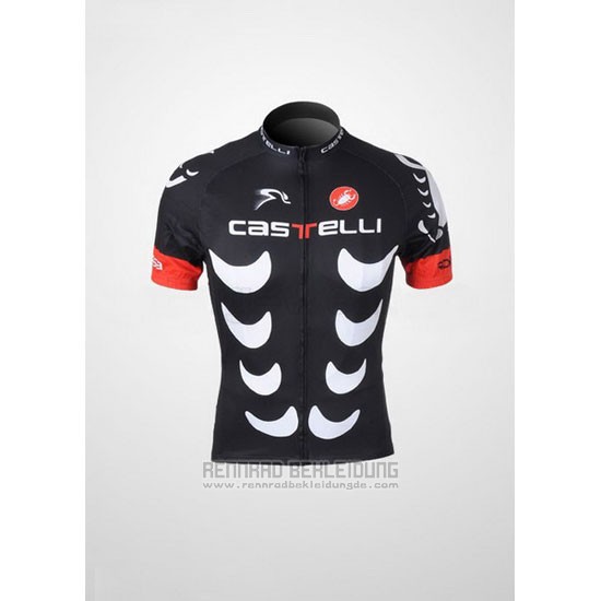 2010 Fahrradbekleidung Castelli Shwarz und Wei Trikot Kurzarm und Tragerhose