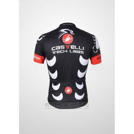 2010 Fahrradbekleidung Castelli Shwarz und Wei Trikot Kurzarm und Tragerhose