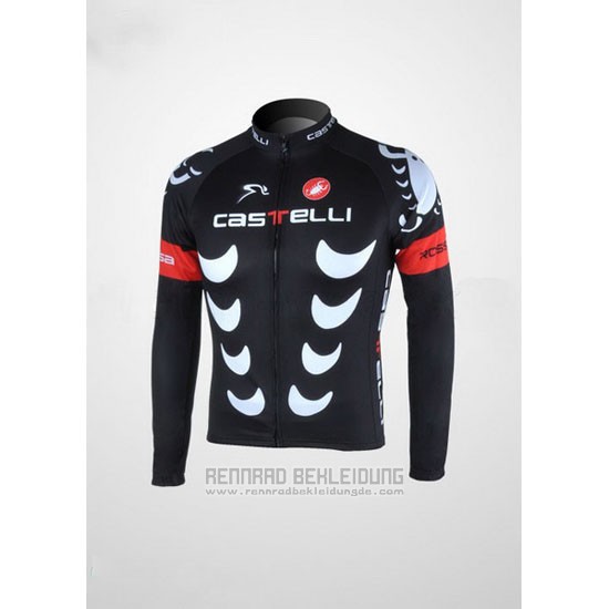 2010 Fahrradbekleidung Castelli Shwarz und Wei Trikot Langarm und Tragerhose