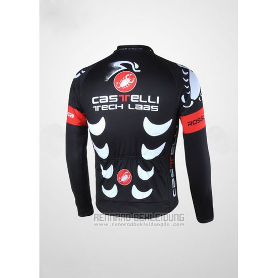 2010 Fahrradbekleidung Castelli Shwarz und Wei Trikot Langarm und Tragerhose