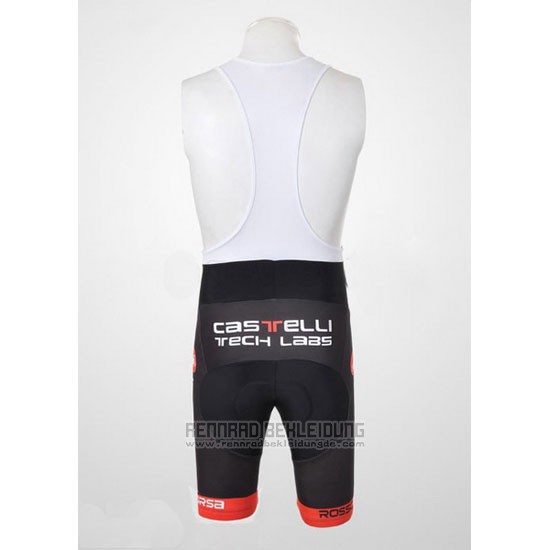 2010 Fahrradbekleidung Castelli Wei und Rot Trikot Kurzarm und Tragerhose