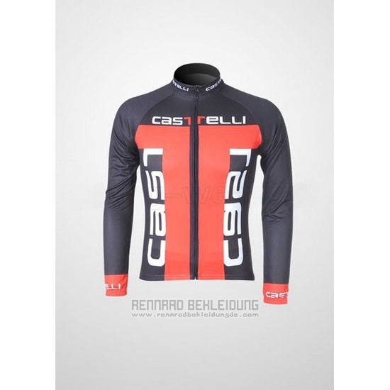 2011 Fahrradbekleidung Castelli Grau und Orange Trikot Langarm und Tragerhose