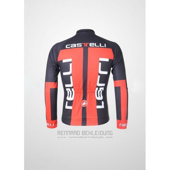 2011 Fahrradbekleidung Castelli Orange und Shwarz Trikot Langarm und Tragerhose