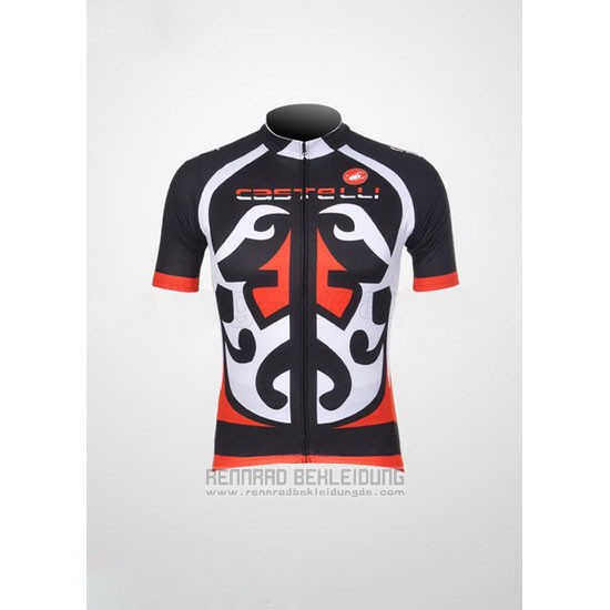 2011 Fahrradbekleidung Castelli Rot und Shwarz Trikot Kurzarm und Tragerhose