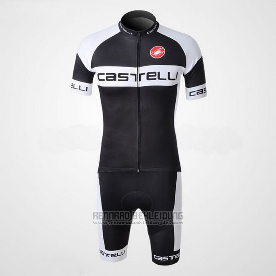 2011 Fahrradbekleidung Castelli Shwarz Trikot Kurzarm und Tragerhose