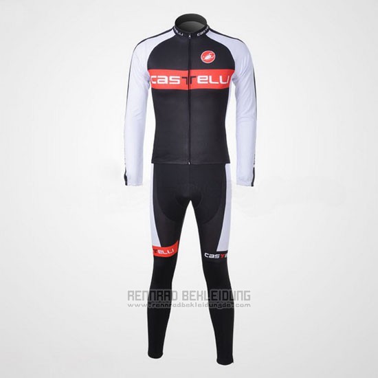 2011 Fahrradbekleidung Castelli Shwarz Trikot Langarm und Tragerhose