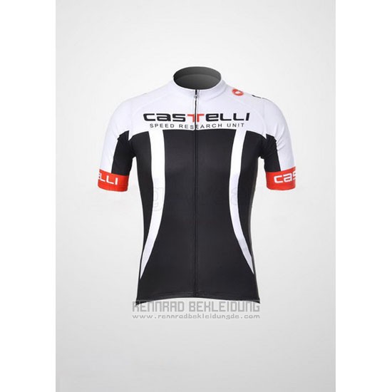 2011 Fahrradbekleidung Castelli Shwarz und Wei Trikot Kurzarm und Tragerhose