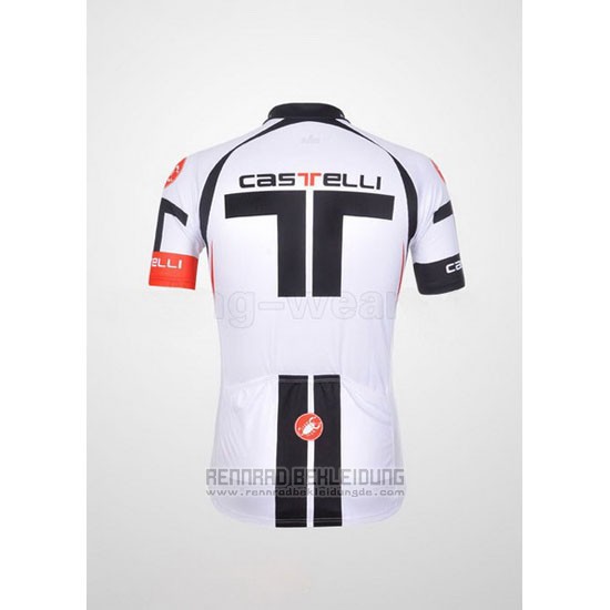 2011 Fahrradbekleidung Castelli Wei Trikot Kurzarm und Tragerhose