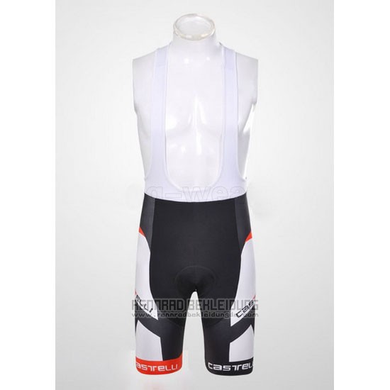 2011 Fahrradbekleidung Castelli Wei Trikot Kurzarm und Tragerhose