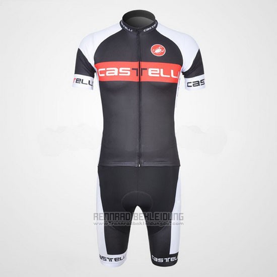 2011 Fahrradbekleidung Castelli Wei und Grau Trikot Kurzarm und Tragerhose