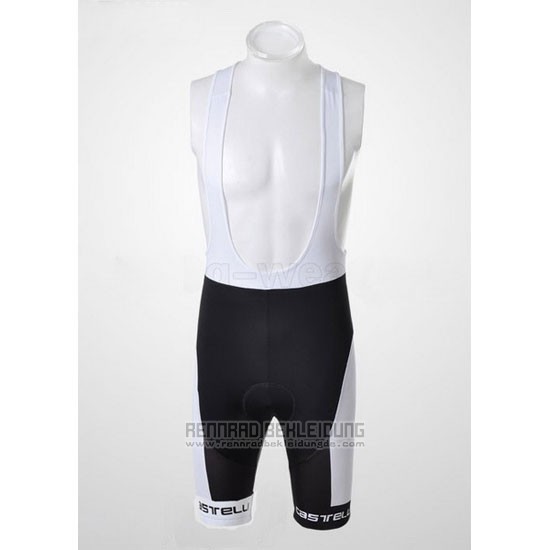 2011 Fahrradbekleidung Castelli Wei und Grau Trikot Kurzarm und Tragerhose