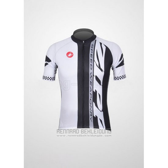 2011 Fahrradbekleidung Castelli Wei und Shwarz Trikot Kurzarm und Tragerhose