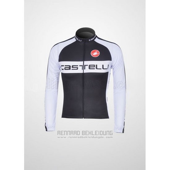 2011 Fahrradbekleidung Castelli Wei und Shwarz Trikot Langarm und Tragerhose