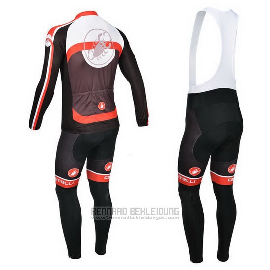 2013 Fahrradbekleidung Castelli Fuchsie Trikot Langarm und Tragerhose