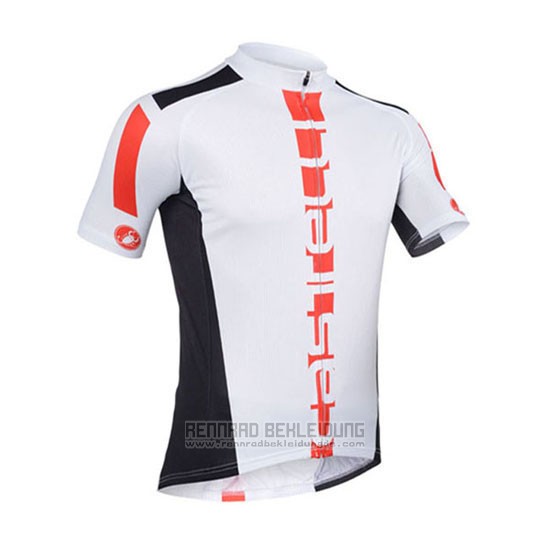 2013 Fahrradbekleidung Castelli Orange und Wei Trikot Kurzarm und Tragerhose