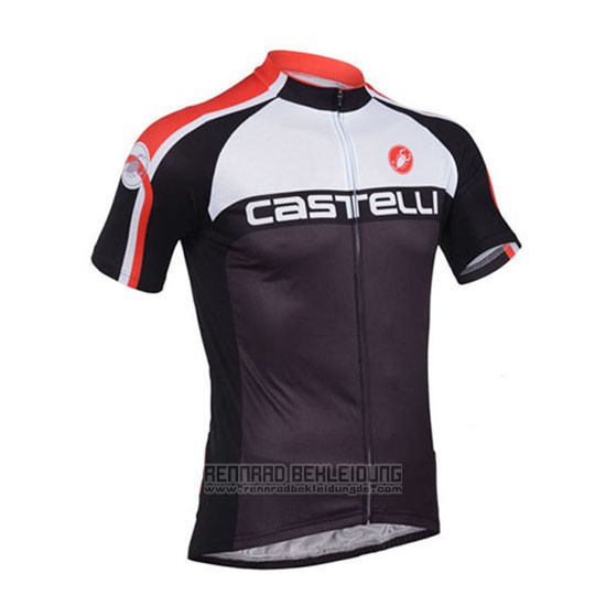 2013 Fahrradbekleidung Castelli Shwarz Trikot Kurzarm und Tragerhose