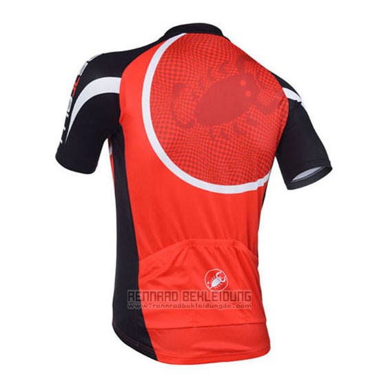 2013 Fahrradbekleidung Castelli Shwarz und Rot Trikot Kurzarm und Tragerhose