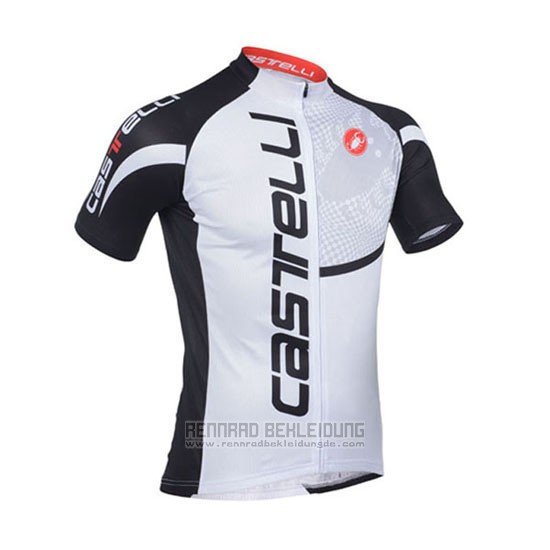 2013 Fahrradbekleidung Castelli Shwarz und Wei Trikot Kurzarm und Tragerhose